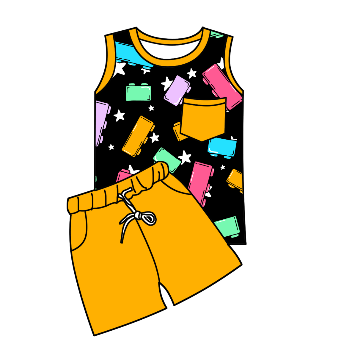 Leggo My Bricks Bamboo Kohen Short Set