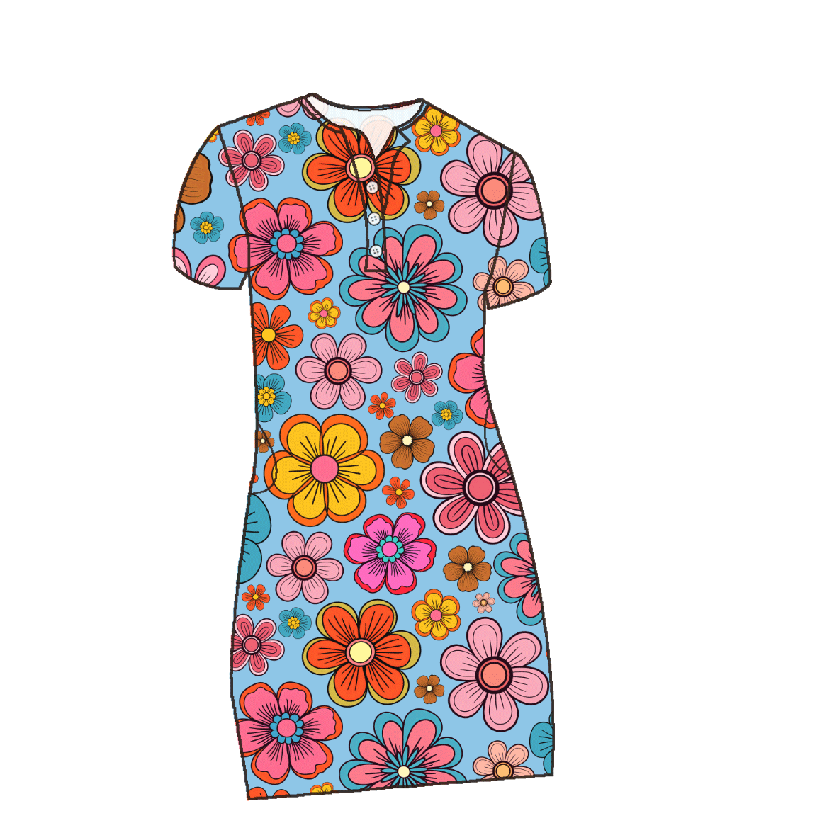 Blooms Bamboo Gown