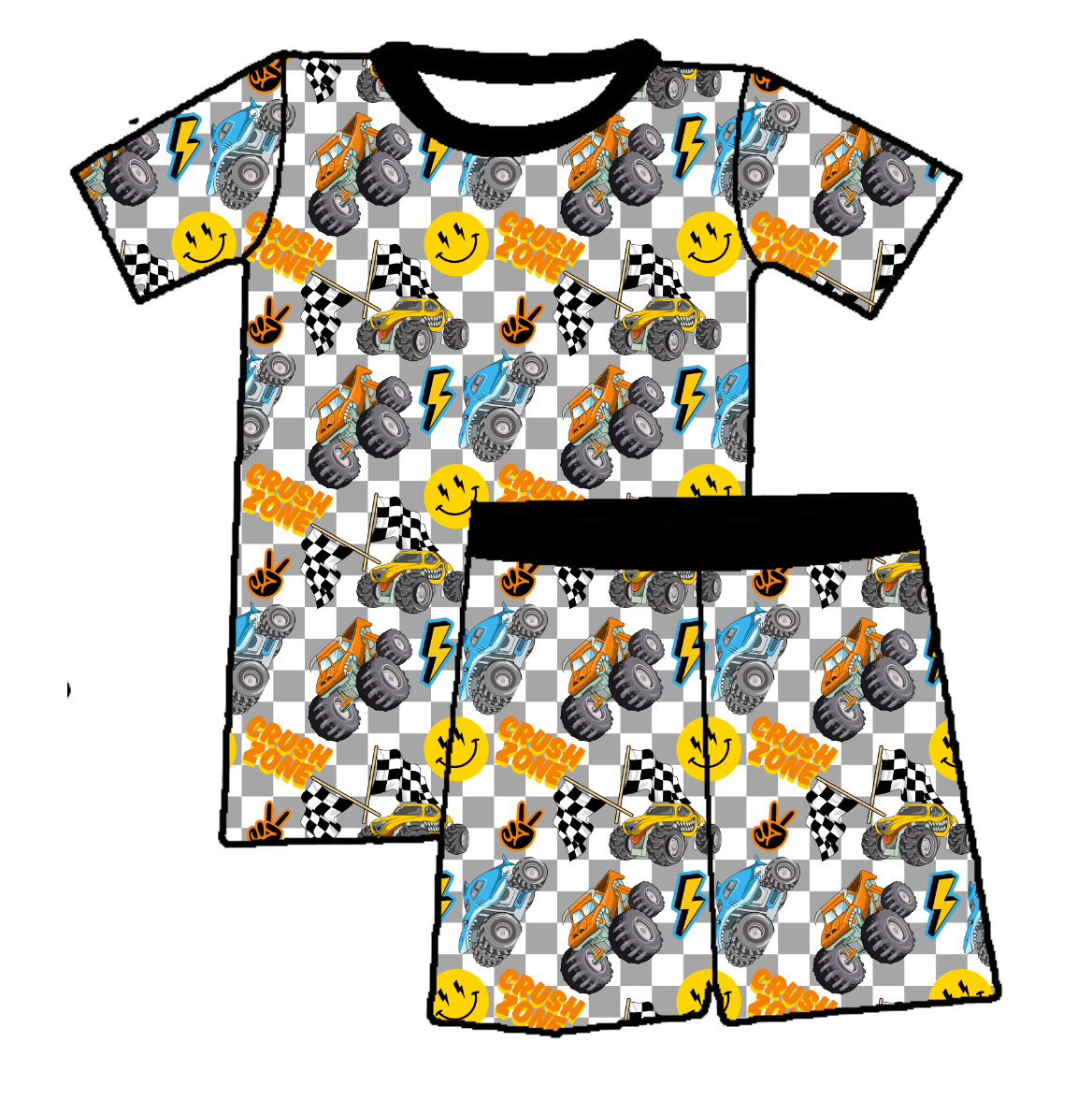 Crush Zone Bamboo Pocket PJ Short Set