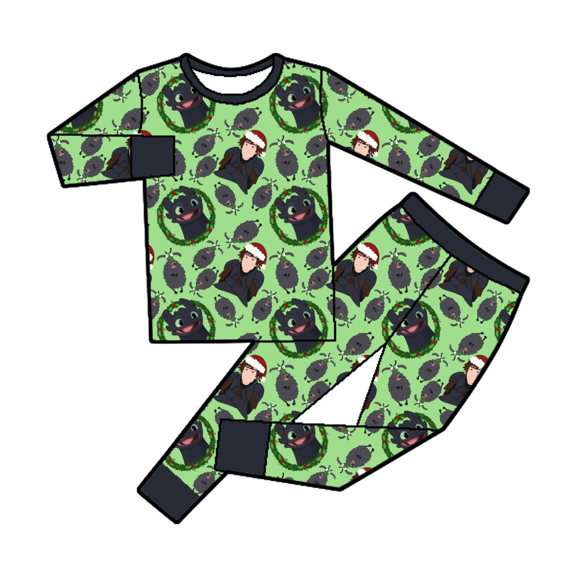 Toothless Tidings Bamboo Eva Long Sleeve Set