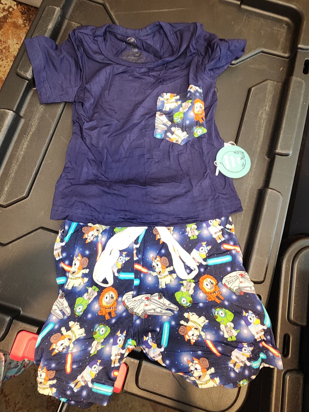 Deep Blue Space Pocket Tee Set 3m-12m