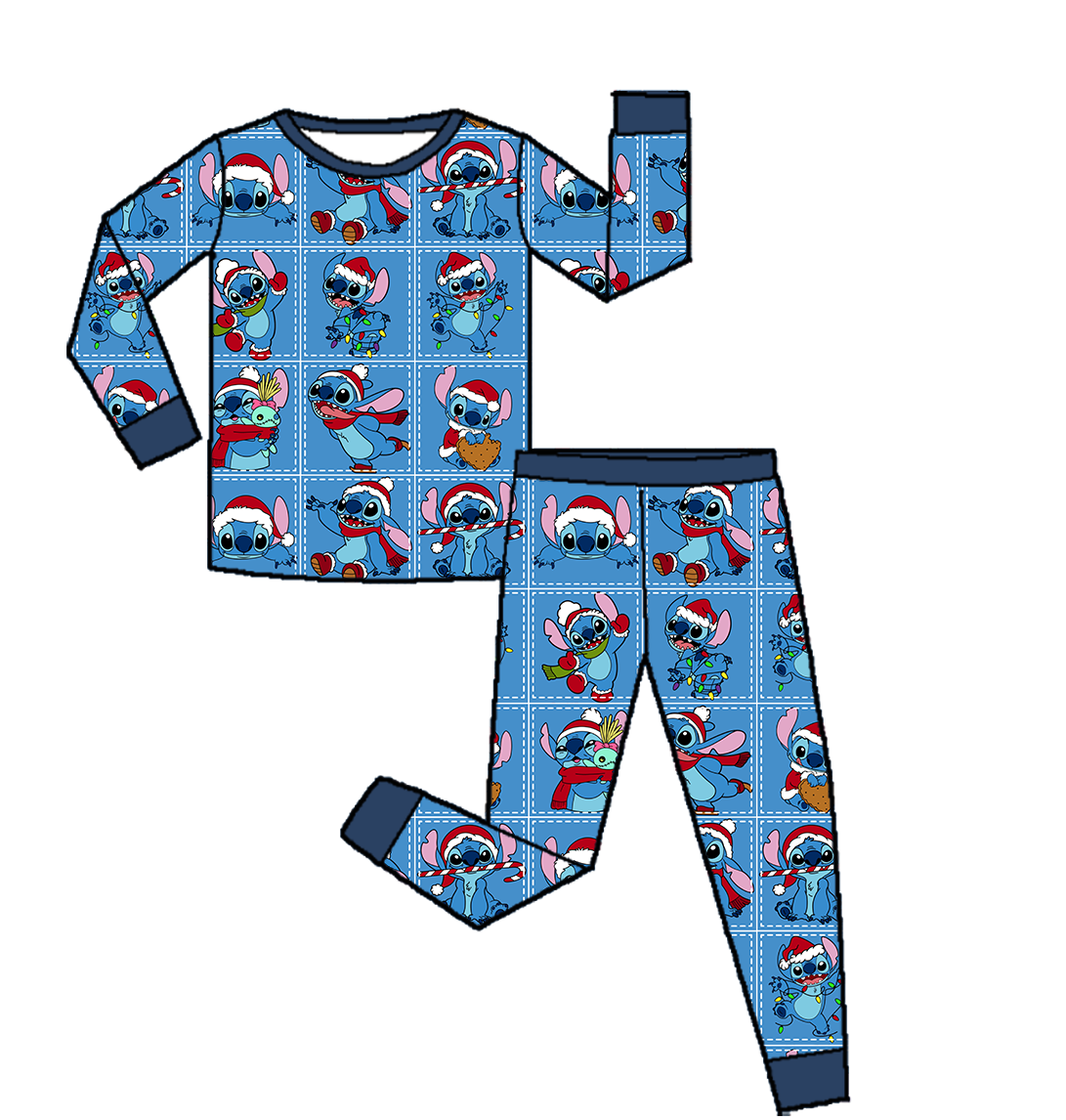 Mele Kalikimaka Bamboo Long Sleeve Jogger 2t-8y