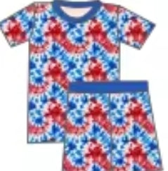 Boom Boom Tie Dye Bamboo Infants Newborn to 18m PJ's & Lounge Sets