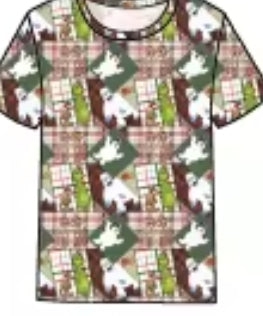 Merry Mischief Squares Bamboo Youth 9y to 15y Tops & Bottoms