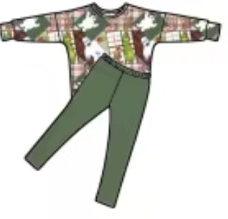 Merry Mischief Squares Bamboo Infants Newborn to 18m PJ's & Lounge Sets
