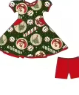 Reindeer Bakery Bamboo Childrens 2t-8y Dress & Peplum Sets