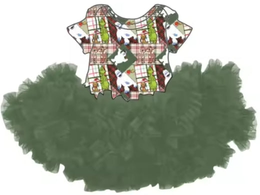 Merry Mischief Squares Bamboo Childrens 2t-8y Dress & Peplum Sets