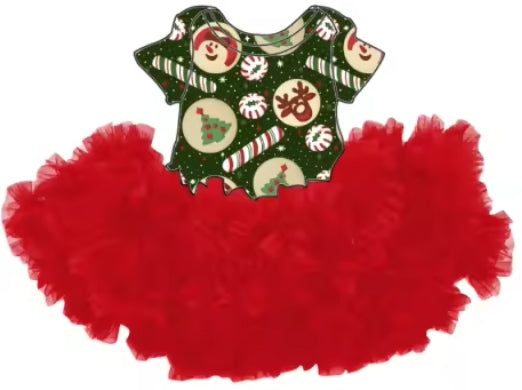 Reindeer Bakery Bamboo Childrens 2t-8y Dress & Peplum Sets