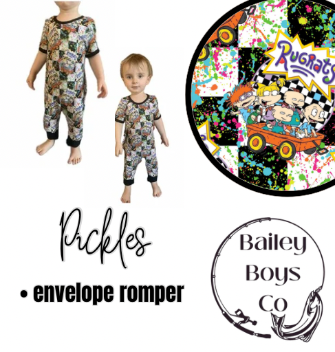 Pickles Bamboo Raglan Envelope Romper