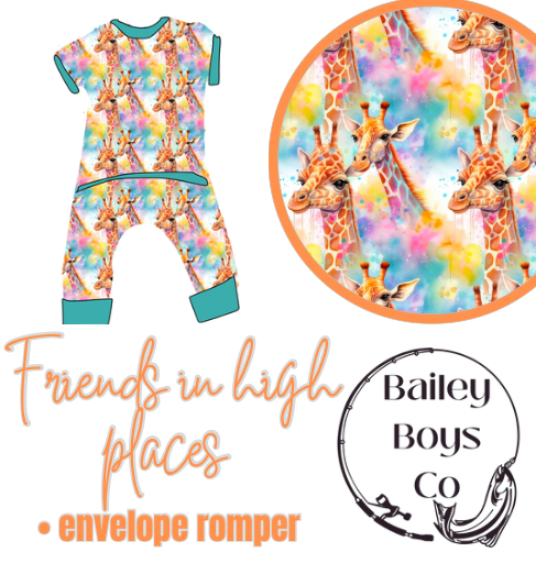 Friends In High Places Bamboo Raglan Envelope Romper