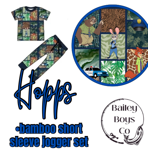 Hopps Bamboo SS Jogger Set