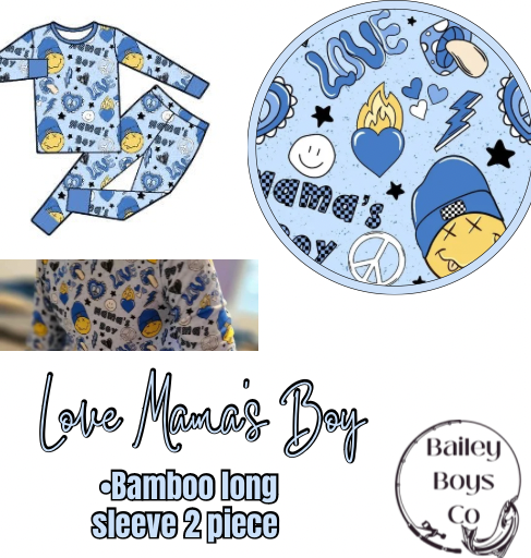 Love Mama's Boy Bamboo 18m Long Sleeve 2pc