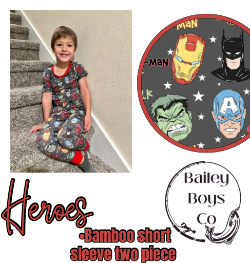 Heros Bamboo Short Sleeve 2pc