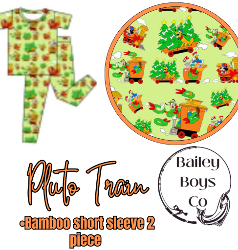 Pluto Train Bamboo Short Sleeve 2pc