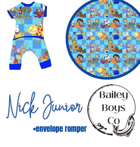 Nick Jr Bamboo Raglan Envelop Romper