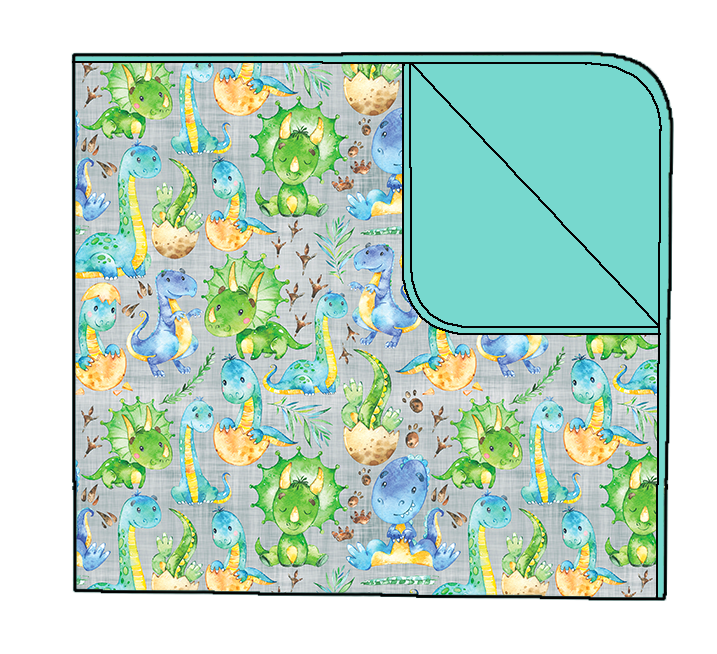 Triceratops Bamboo/Minky Blankets