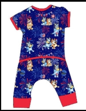 Heeler Freedom Bamboo Envelop Romper