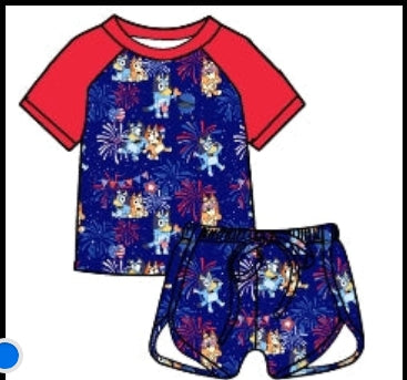 Heeler Freedom Bamboo Raglan Set