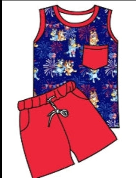 Heeler Freedom Bamboo Pocket Tank & Shorts