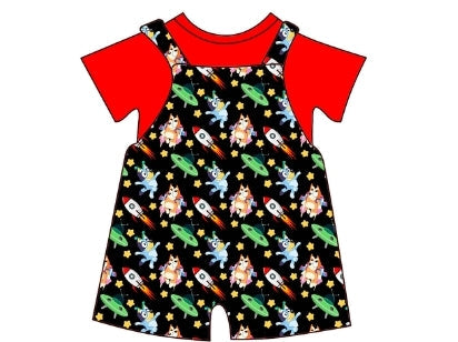 Space Walk Bamboo Overalls 18m, 4t, 6y