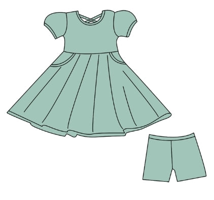 Sea Foam Bamboo Childrens 2t to 5t