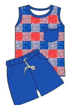 Checkered Out Pocket Tank