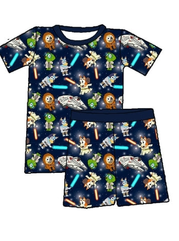 Deep Blue Space Bamboo Childrens 2t to 5t