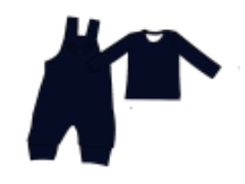 Midnight Ribbed Bamboo Childrens 2t to 5t