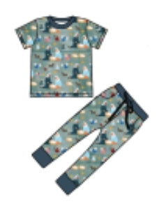 Holy Night Bamboo Short Sleeve Jogger Set