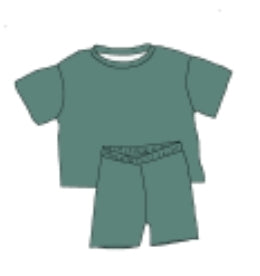 Caribbean Ribbed Bamboo Childrens 2t to 5t