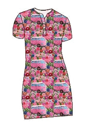 Flower Power Bamboo Adult PJ's & 2pc Sets S-4X