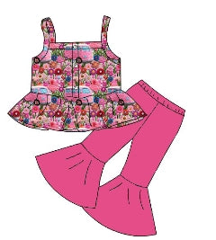 Flower Power Bamboo Childrens 2t-8y Dress & Peplum Sets