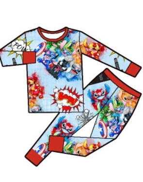 City of Heros Bamboo Long Sleeve 2pc 2t-8y