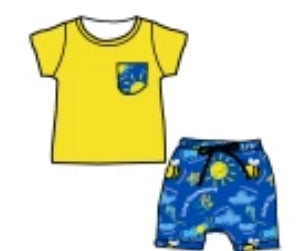 Bee Extra Bamboo Pocket Tee Short Set