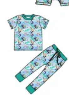 Blues Bamboo SS Jogger Set