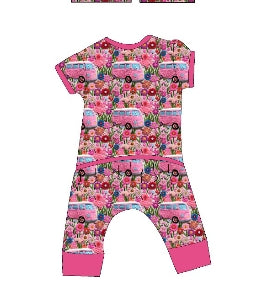 Flower Power Bamboo Envelop Romper