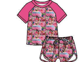 Flower Power Bamboo Raglan Set