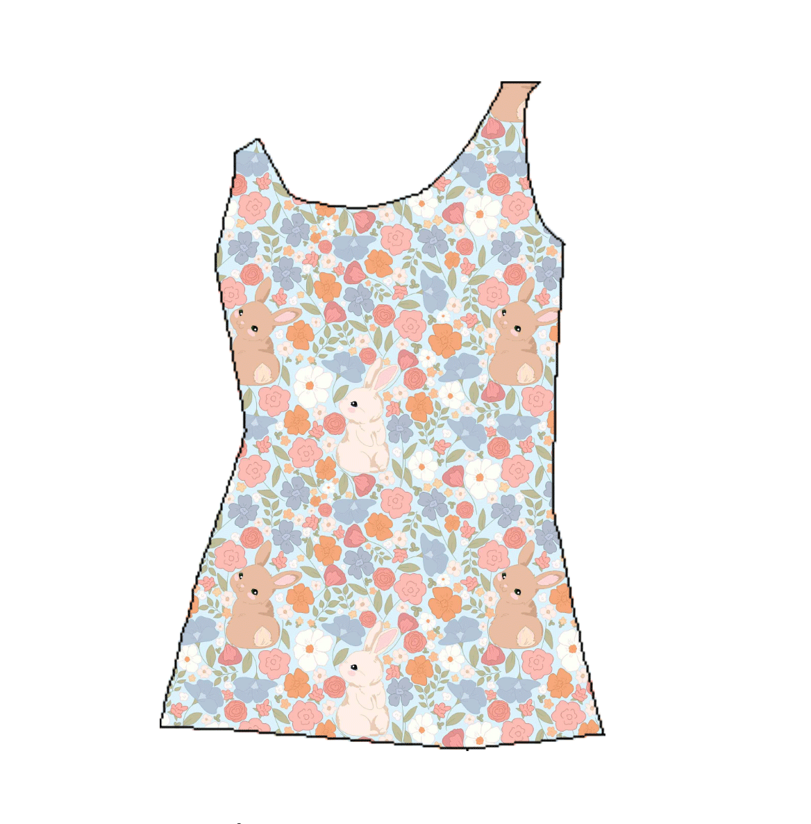 Blossoms and Bunny Tails Bamboo Youth 9y to 15y Tops & Bottoms