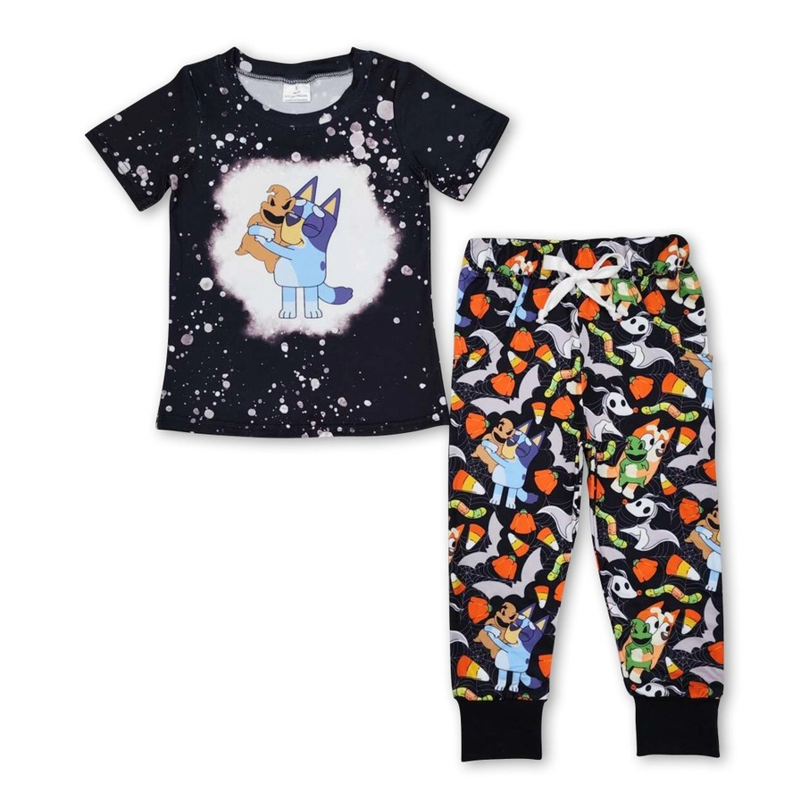 Blue-ween Milksilk Pant and Tee Set