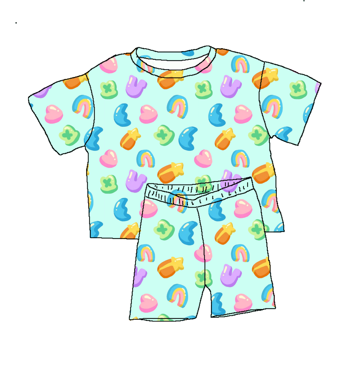 Magically Lucky Bamboo Infants Newborn to 18m PJ's & Lounge Sets