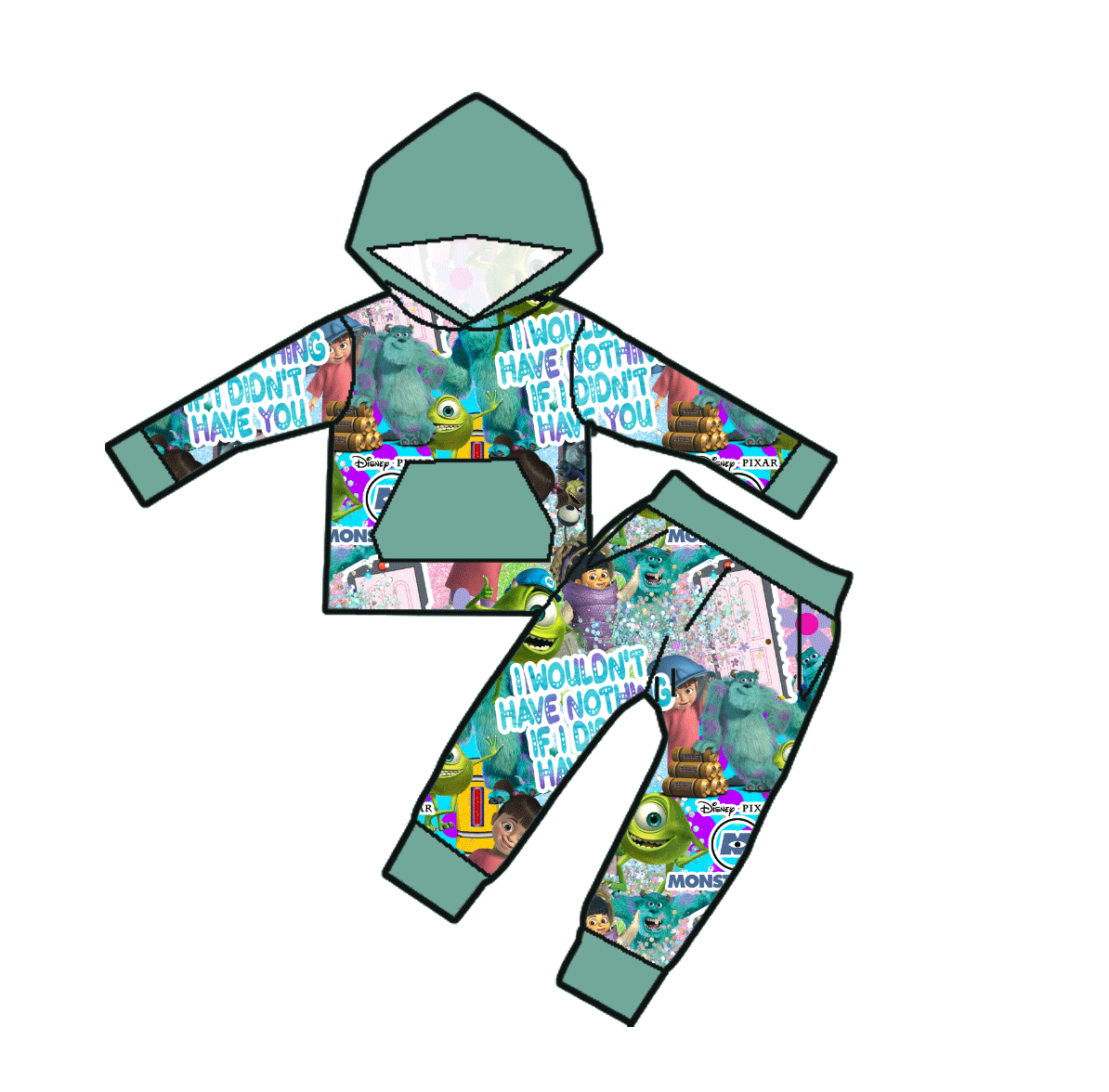 Monstrously Cute Bamboo Youth 9y to 15y 2pc Sets