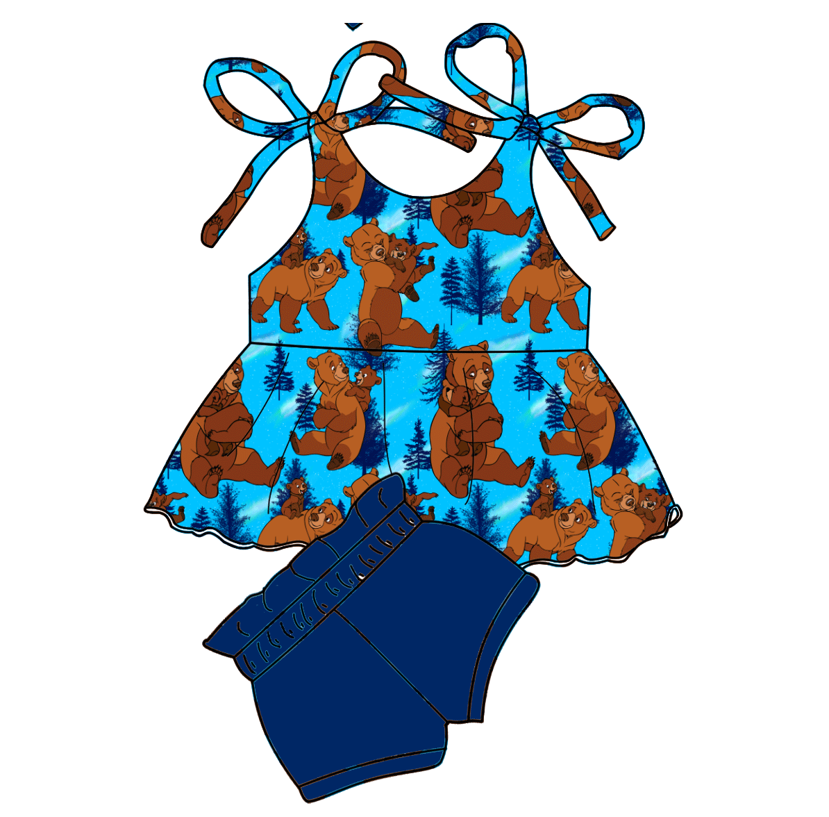 Koda Bamboo Childrens 2t-8y Dress & Peplum Sets