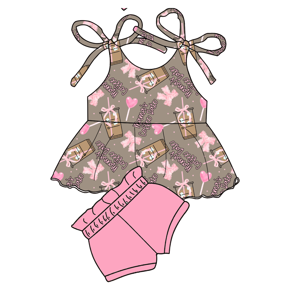 Sips & Snuggles Bamboo Childrens 2t-8y Dress & Peplum Sets