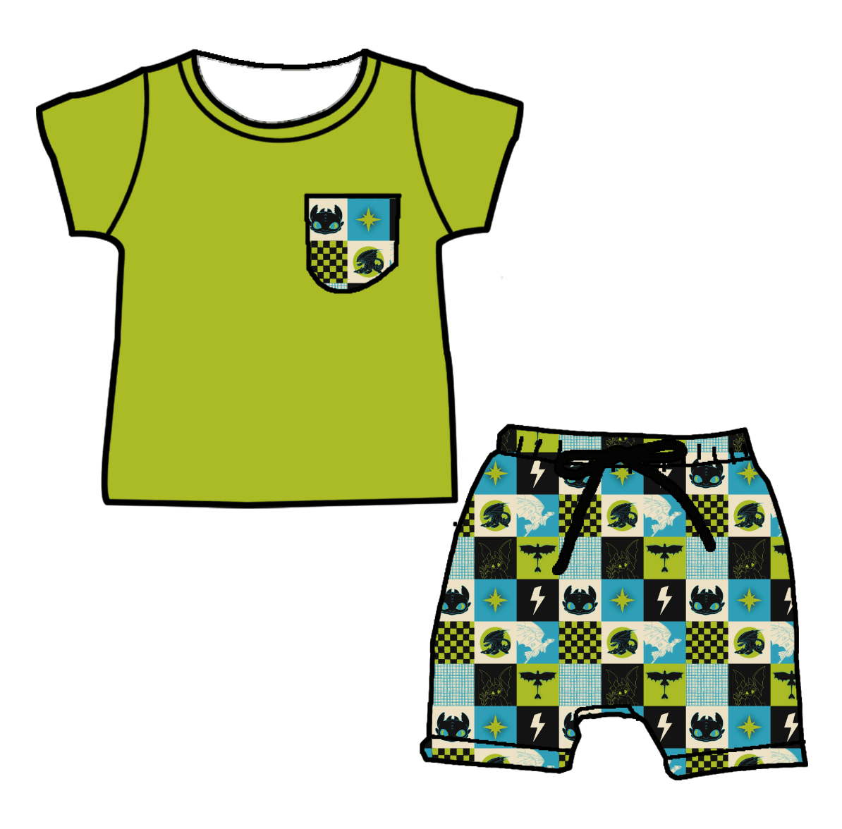 Night Fury Whispers Bamboo Childrens 2t-8y Daywear