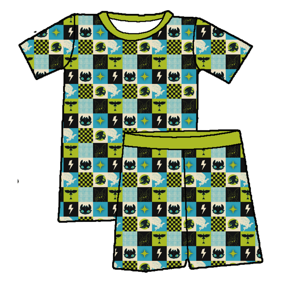 Night Fury Whispers Bamboo Youth 9y to 15y PJ's & Lounge Set