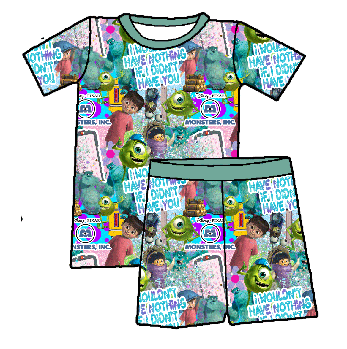 Monstrously Cute Bamboo Infants Newborn to 18m PJ's & Lounge Sets
