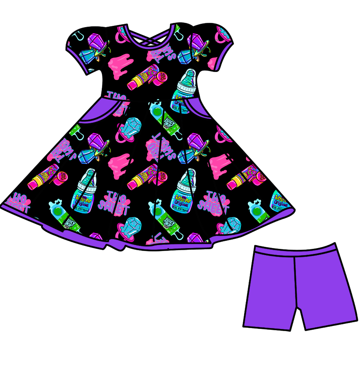 Sweet & Sour Bamboo Childrens 2t-8y Dress & Peplum Sets