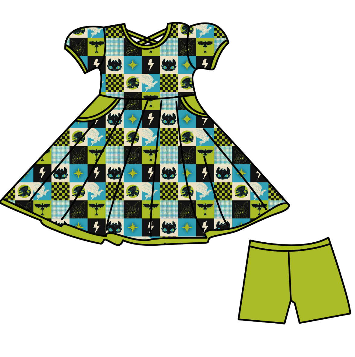 Night Fury Whispers Bamboo Youth 9y to 15y Dresses & Peplum Sets