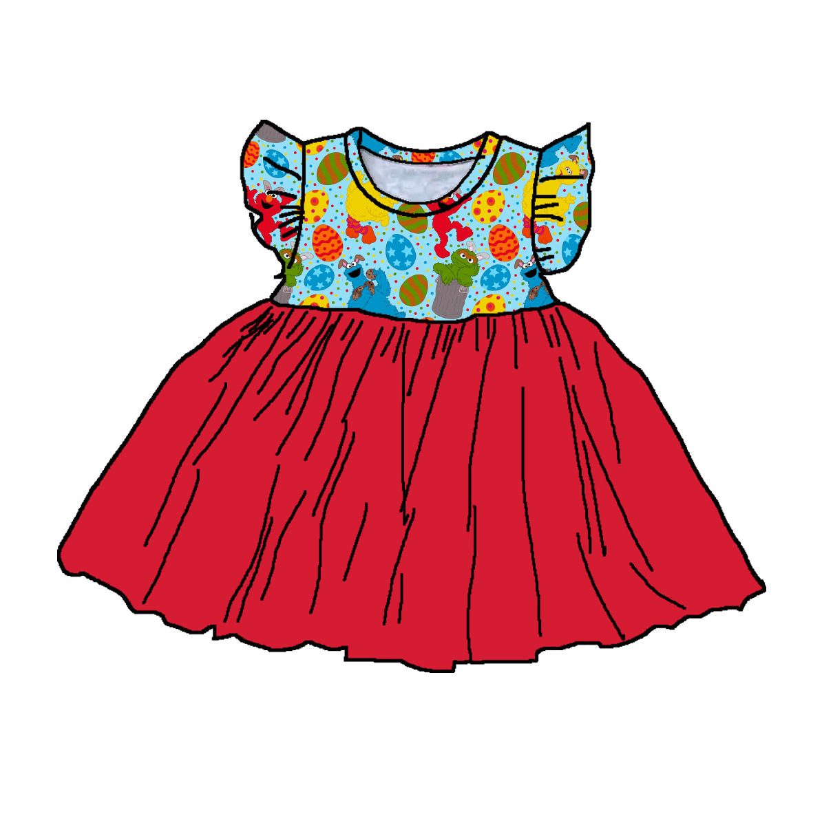 Easter On the Street Bamboo Childrens 2t-8y Dress & Peplum Sets