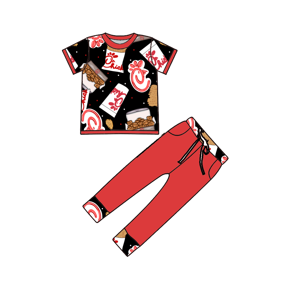 Fil-A Fan Bamboo Youth 9y to 15y 2pc Sets